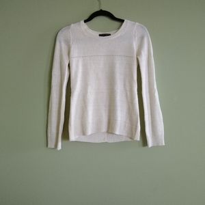 Small Pink Rose Cream Sweater